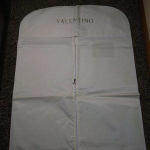 Off white Gold Valentino zippered Vinyl Garment Travel Bag.